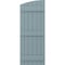 Ekena Millwork Americraft 6-Board (3 Batten) Wood Joined Board-n-Batten Shutters w/Ellipt Top, ARW401BE621X77SBH, PR ARW401BE621X77SBH - alternate 3
